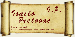 Isailo Prelovac vizit kartica